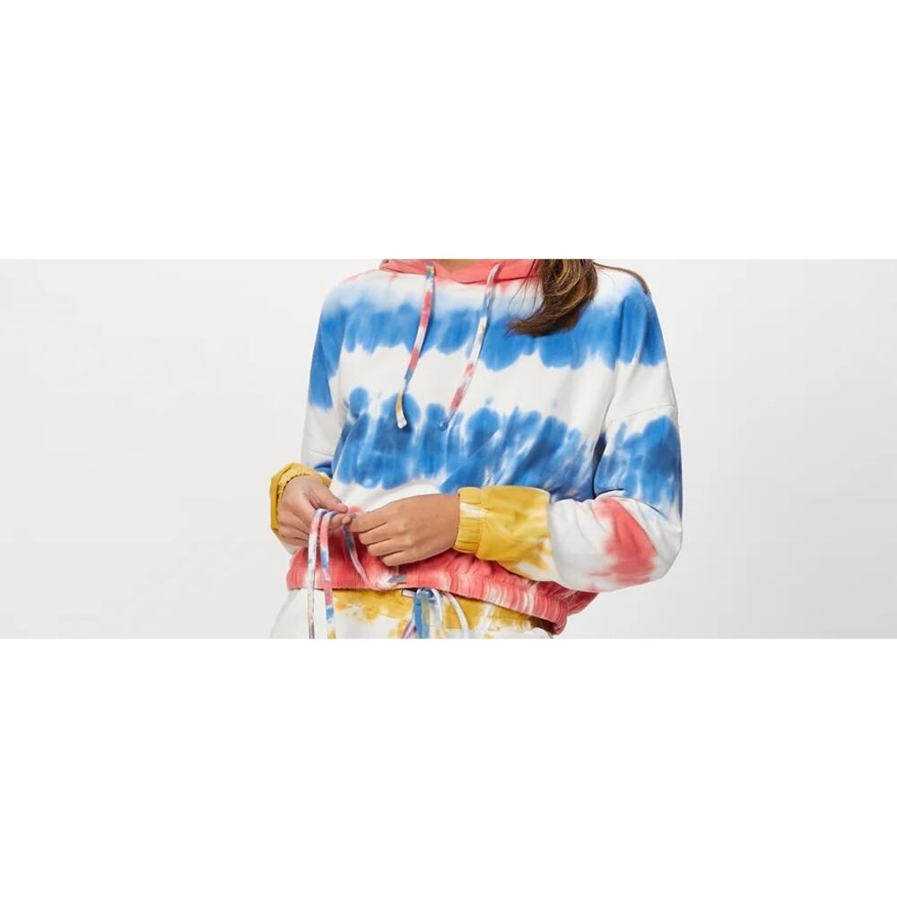 BEACH RIOT Bryce Hoodie in Primary Dip Dye Women's Sz L NWT - Picture 4 of 10